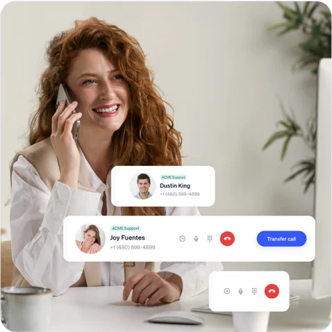 Create custom call flows and auto attendants to connect callers to the right team while minimizing transfers. Our visual builder streamlines setup to get up-and-running in minutes.