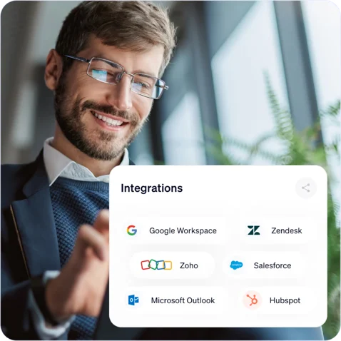 Connect Nextiva with team favorites, like Microsoft Outlook, Google Workspace, and HubSpot. So you can break down tech silos, without disrupting existing workflows.